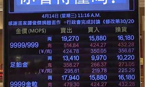 澳门金价降了吗今天最新_价降了吗今天最新价格