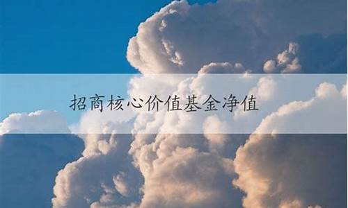 招商基金核心价值净值查询_招商基金价值核心